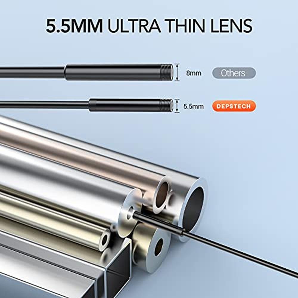 Depstech Camera: Depstech 5.5mm Industrial Endoscope 1080p – Side View