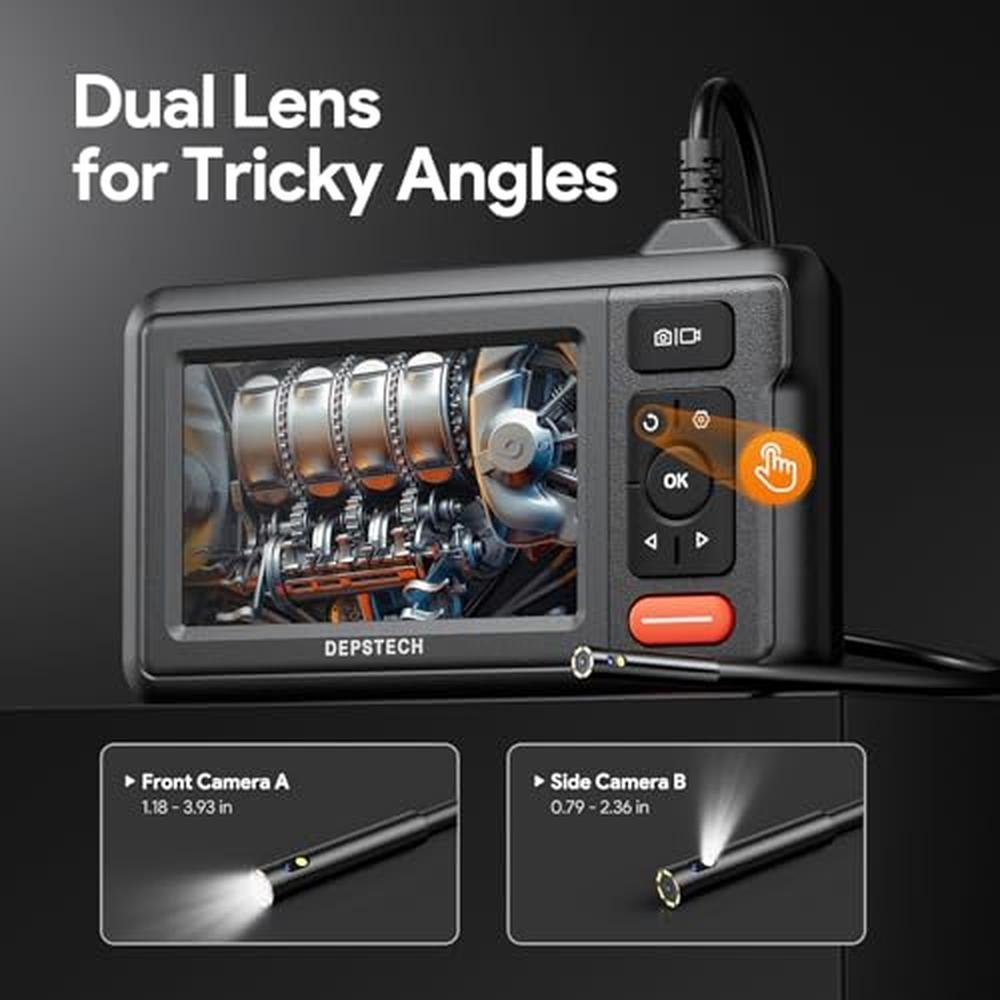 DEPSTECH Dual Lens Borescope Camera – Side View