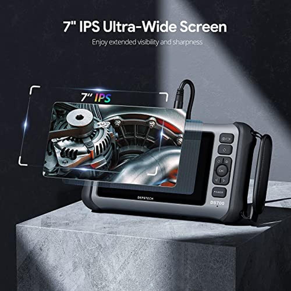 Depstech Camera: DEPSTECH Endoscope 7'' IPS Screen – Side View