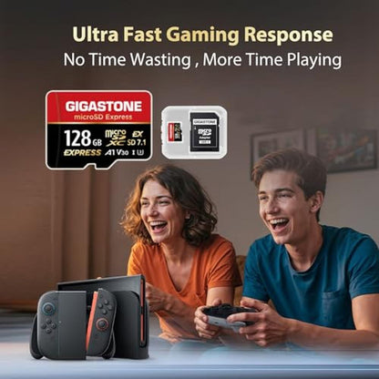 Switch Express: GIGASTONE 128GB microSDXC Express Memory – Close-up Detail