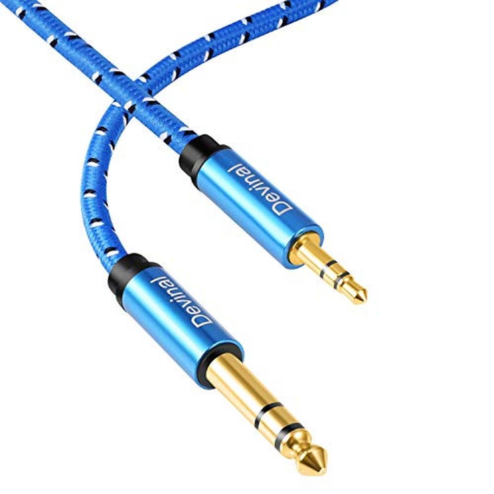 3.5mm Cable: Devinal 1/4 Inch to 3.5mm Stereo Cable – Front View
