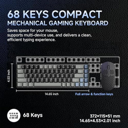 Keyboard Dierya DK68 60% Wireless Mechanical Gaming Keyboard – In Use