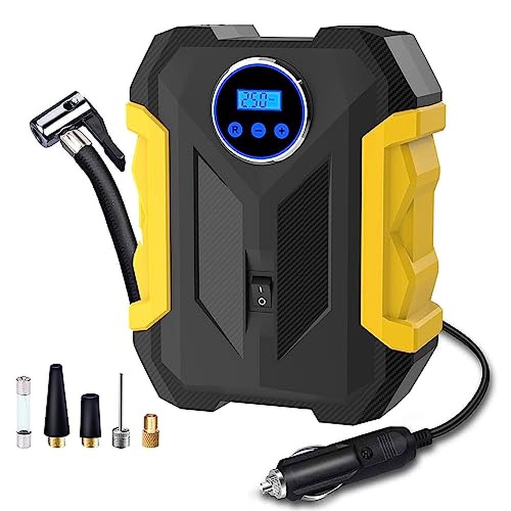 Digital Air Compressor: Portable Tire Inflator – Front View