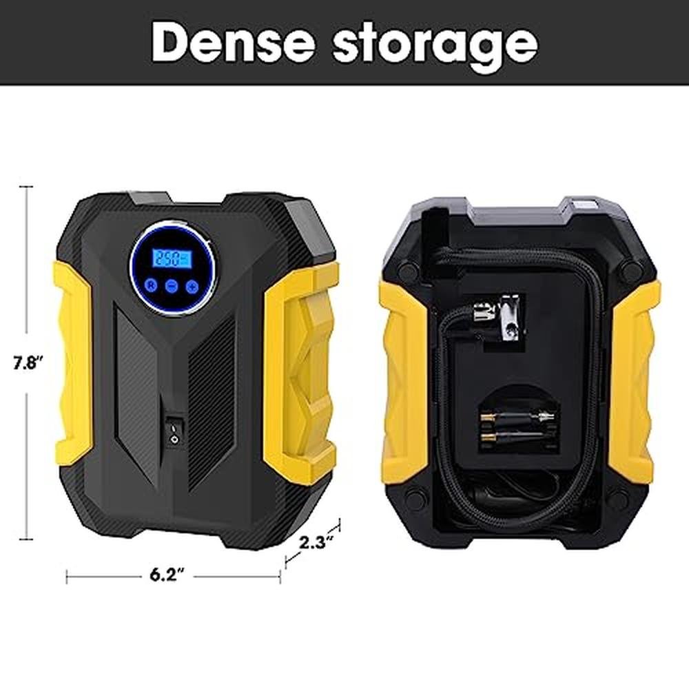 Digital Air Compressor: Premium Portable Tire Inflator with – Close-up Detail