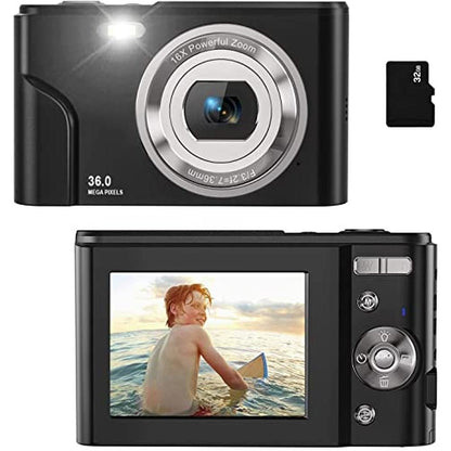 Digital Camera: Premium Vlogging Camera with LCD Screen – Front View