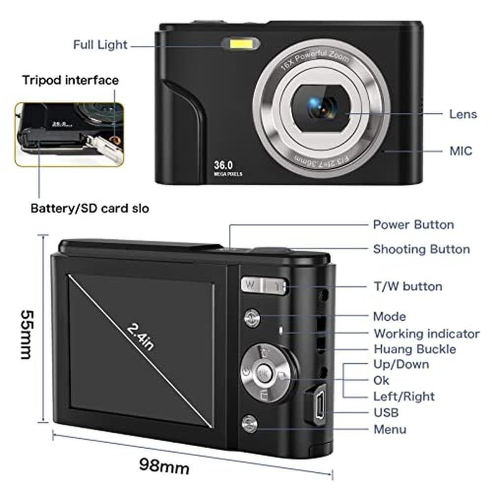 Digital Camera: Premium Vlogging Camera with LCD Screen – Packaging