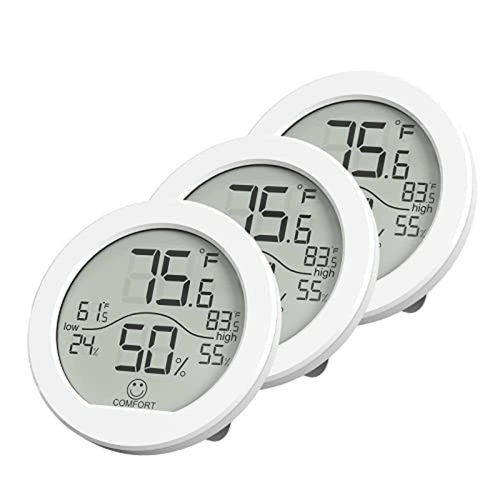 Hygrometer Digital: SECRUI 3 Pack Room Thermometer and – Front View