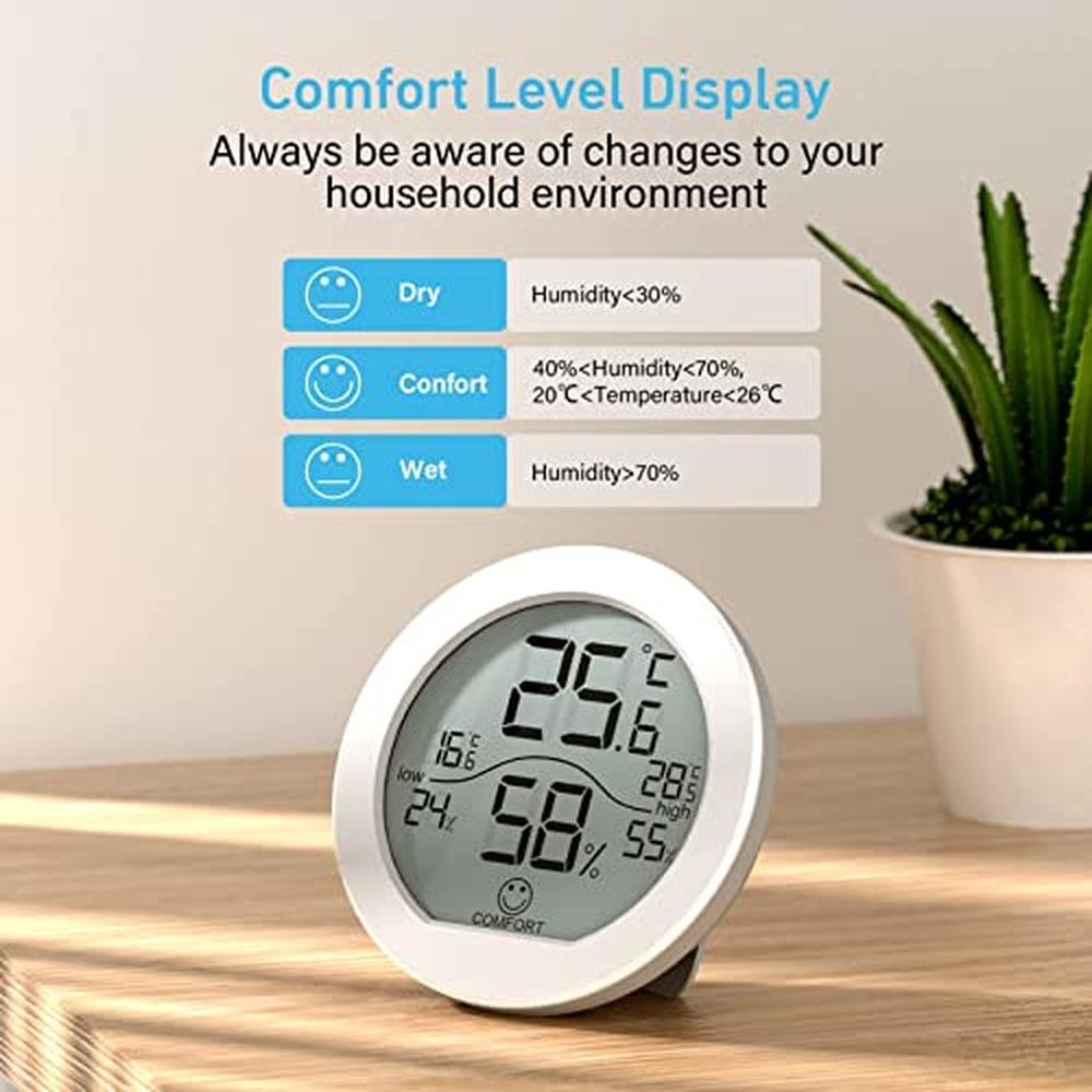 Hygrometer Digital: SECRUI 3 Pack Room Thermometer and – Close-up Detail