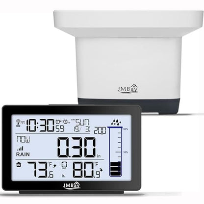 Rain Gauge: Digital Outdoor Wireless Rain Gauge with – Front View