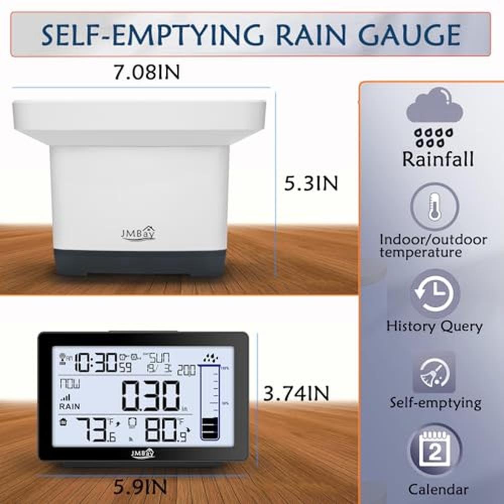 Rain Gauge: Digital Outdoor Wireless Rain Gauge with – In Use