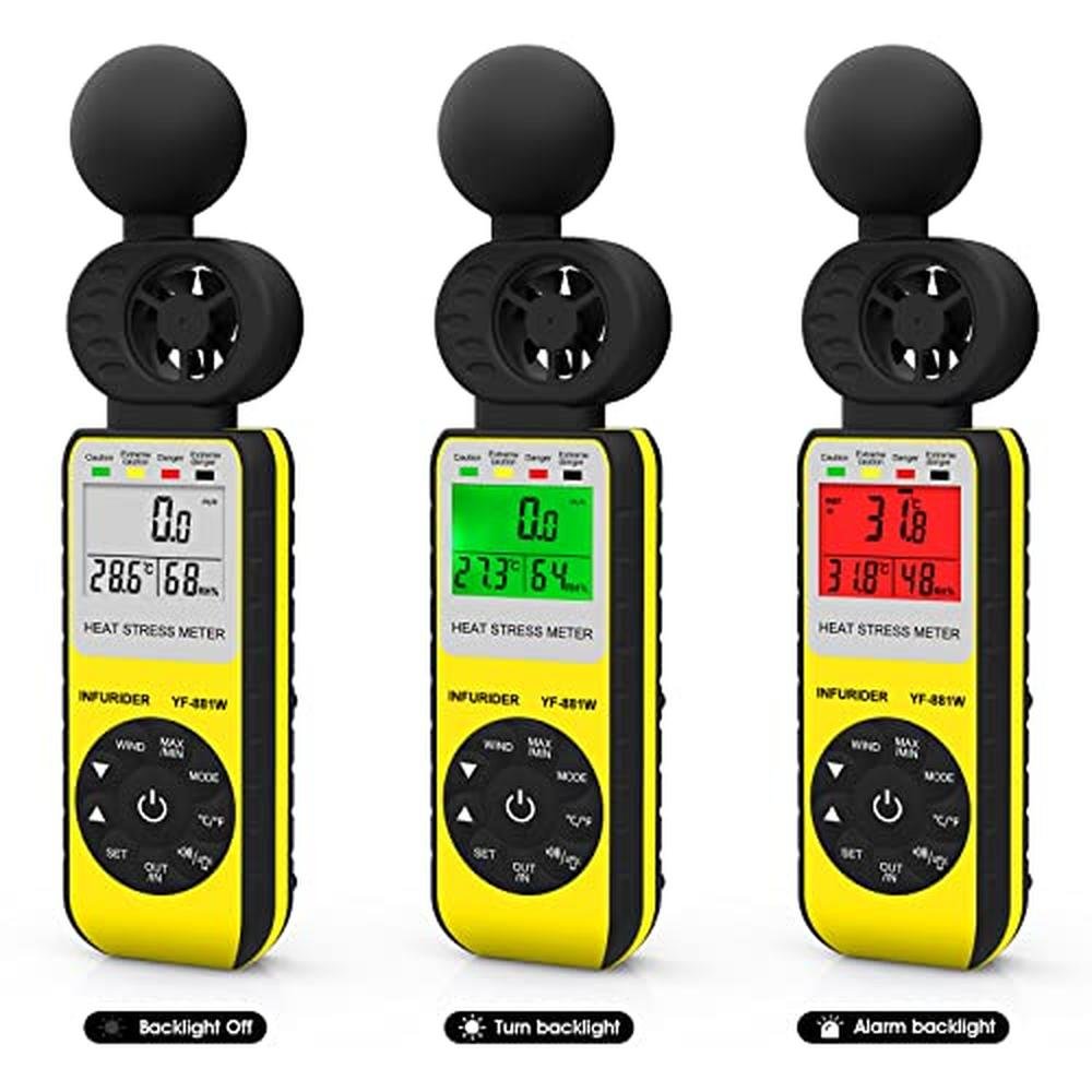 Wind Meter: Digital Anemometer Handheld Heat Stress WBGT – In Use