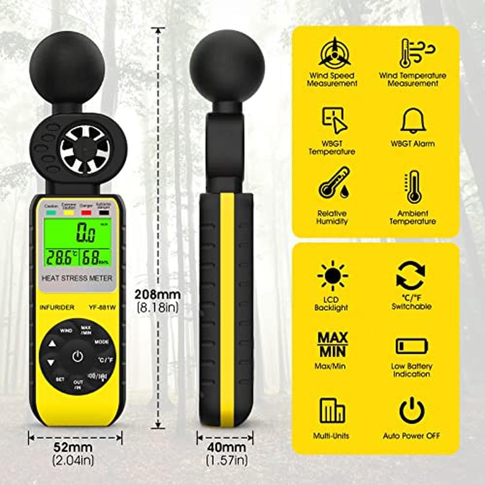 Wind Meter: Digital Anemometer Handheld Heat Stress WBGT – Packaging