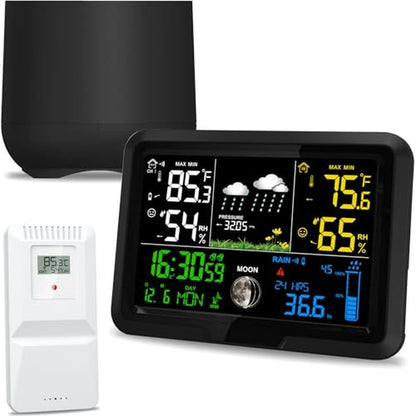 Rain Gauge: Digital Wireless Outdoor Home Weather Station – Front View