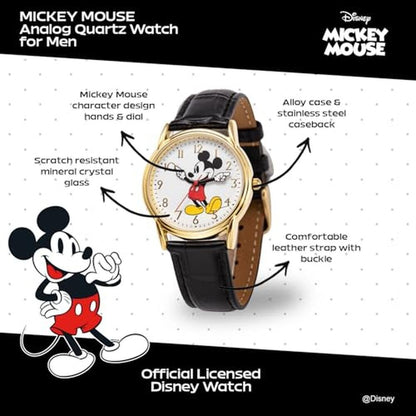 Mickey Watch: Disney Mickey Moving Hands Watch Vintage – Side View