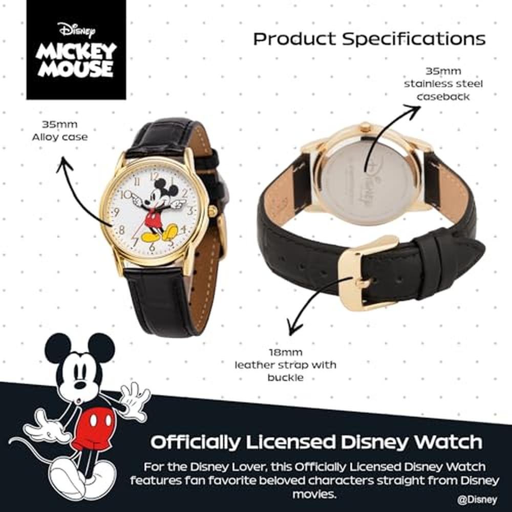 Mickey Watch: Disney Mickey Moving Hands Watch Vintage – Close-up Detail