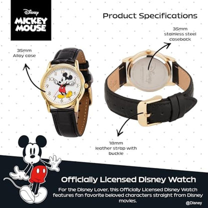 Mickey Watch: Disney Mickey Moving Hands Watch Vintage – Close-up Detail