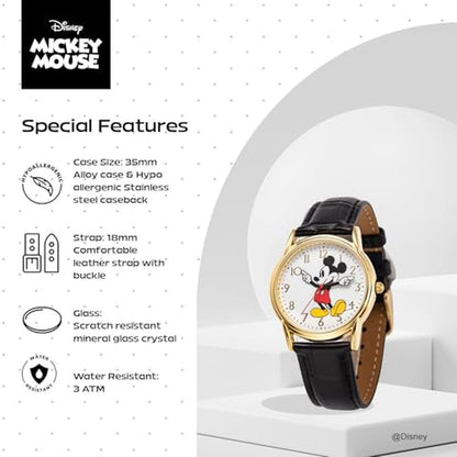 Mickey Watch: Disney Mickey Moving Hands Watch Vintage – In Use