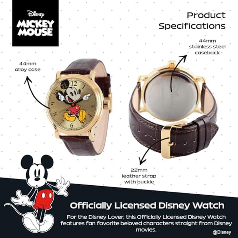 Mickey Mouse: Articulating Hands Watch for Men – Close-up Detail