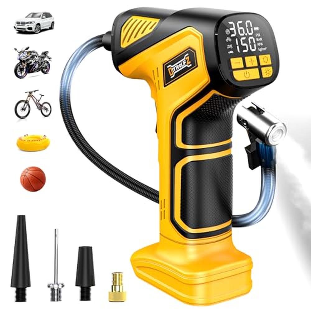 Tire Air: DIYtoolifz 150PSI Tire Inflator Portable Air – Front View