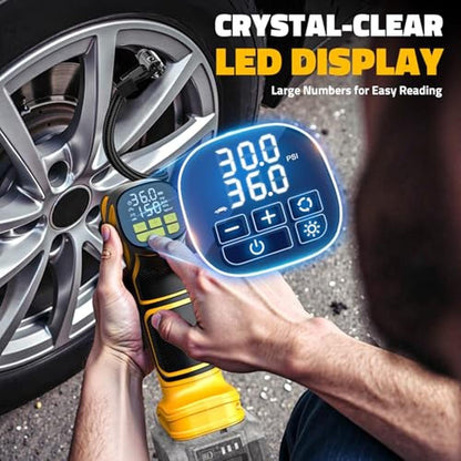 Tire Air: DIYtoolifz 150PSI Tire Inflator Portable Air – Side View