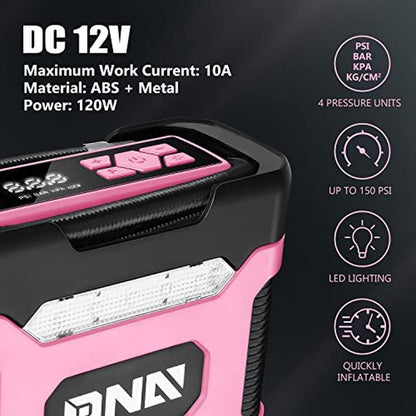 DNA Motoring: Premium 12V DC Digital Tire Inflator Portable – Side View
