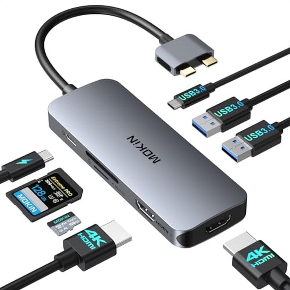 Docking Station: MacBook Pro Air USB C Docking Station Dual – Front View