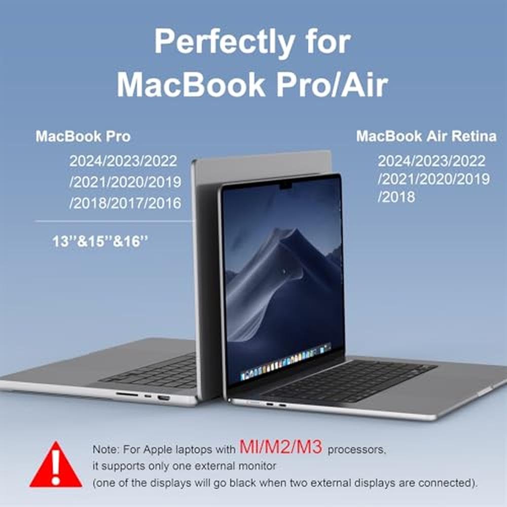 Docking Station: MacBook Pro Air USB C Docking Station Dual – Side View
