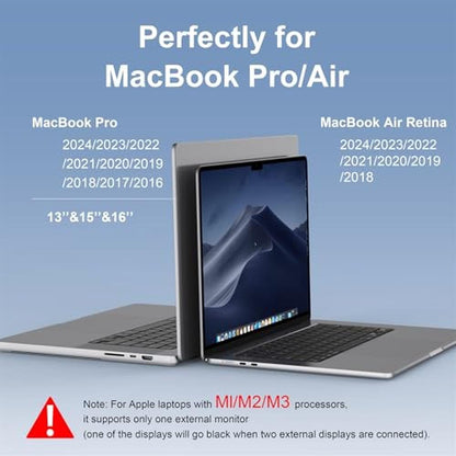 Docking Station: MacBook Pro Air USB C Docking Station Dual – Side View