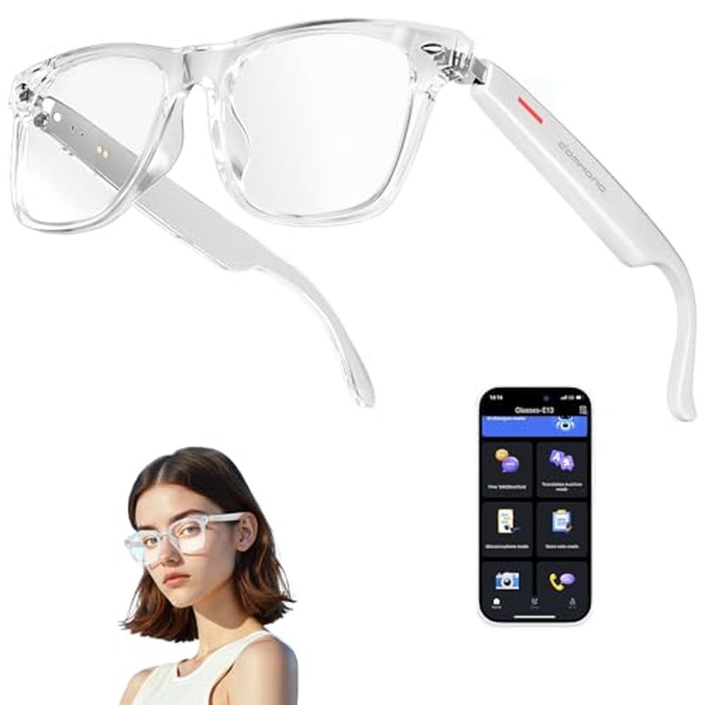 Domhong AI Smart Glasses: Bluetooth Translation Glasses – Front View