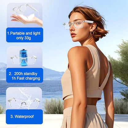 Domhong AI Smart Glasses: Bluetooth Translation Glasses – Close-up Detail