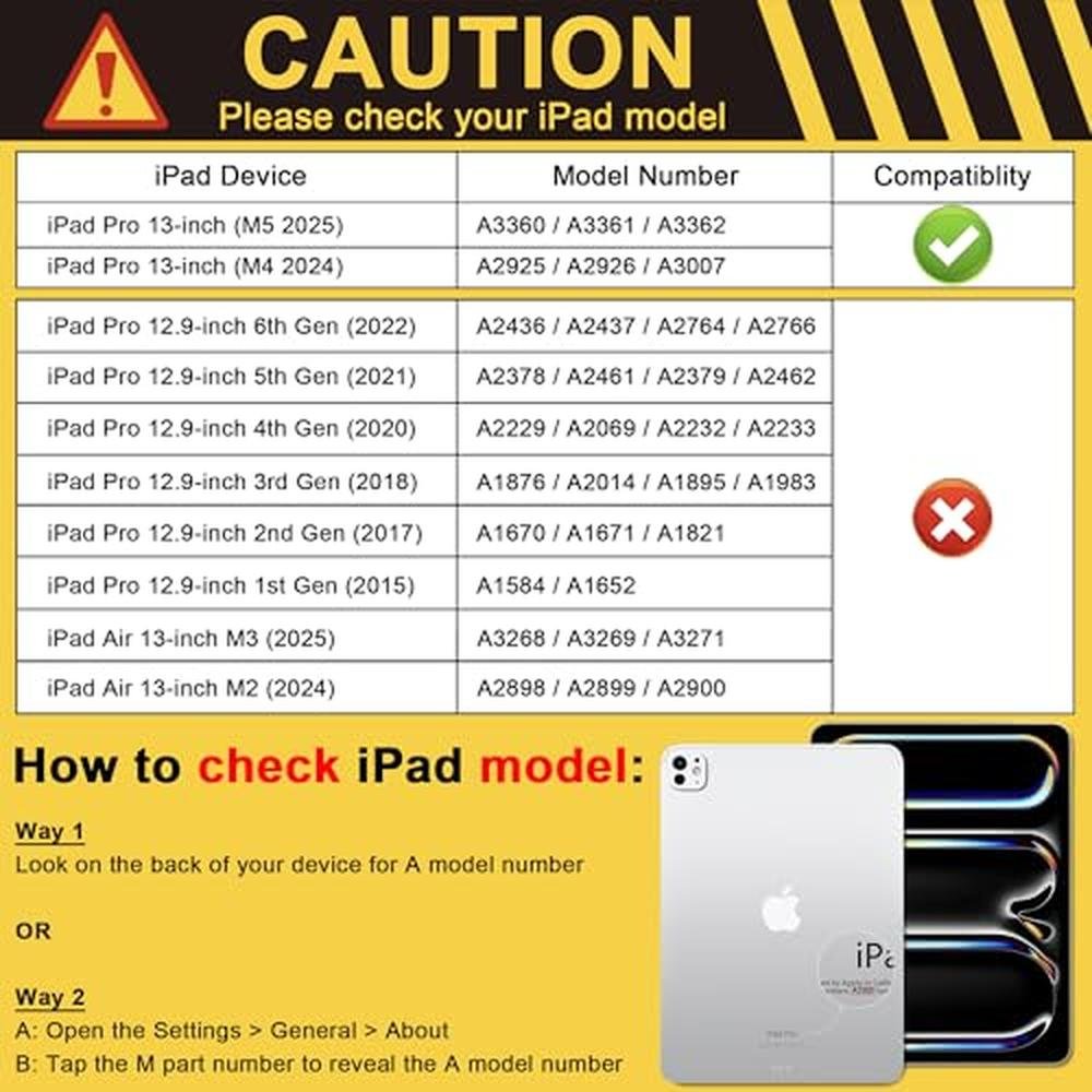 Dongke Case: DONGKE iPad Pro 13 Inch M5 2025 M4 2024 Ultra – Side View