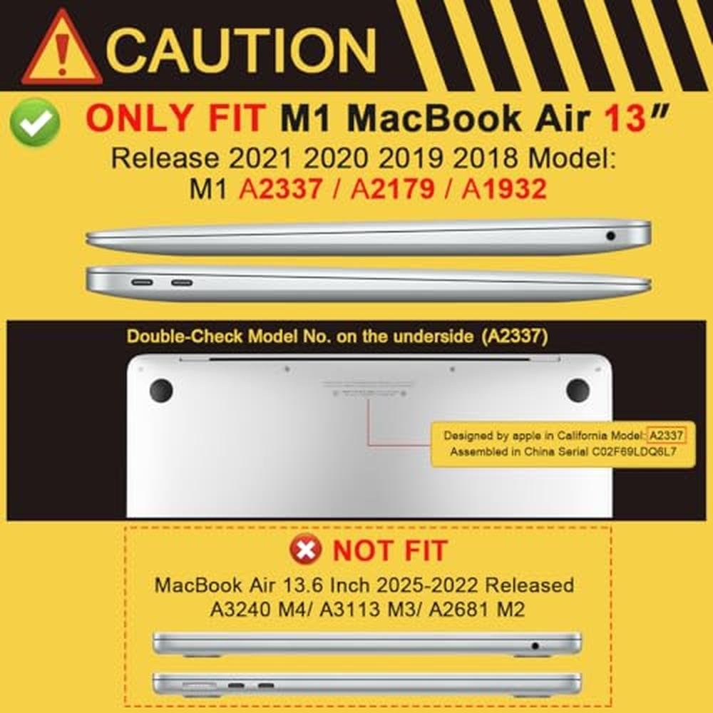 MacBook Air 13 Inch Case: DONGKE Hard Shell Case – Side View
