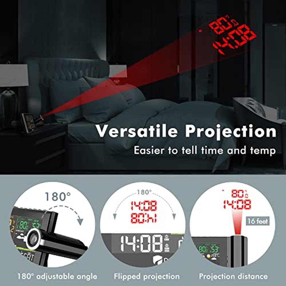 Projection Alarm Clock: DR.PREPARE  Adjustable Projection – Close-up Detail