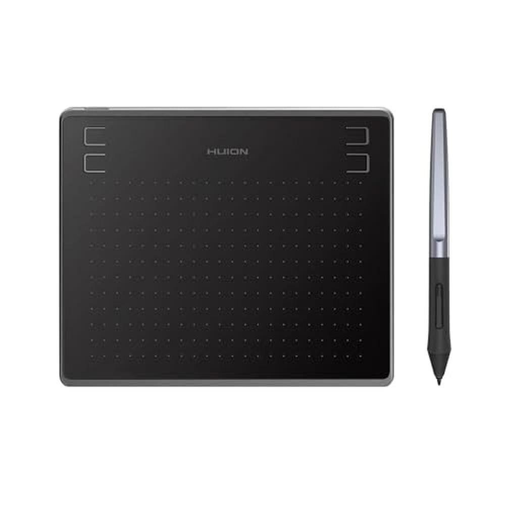 Tablet Drawing: HUION HS64 Beginner Graphics Tablet – Front View