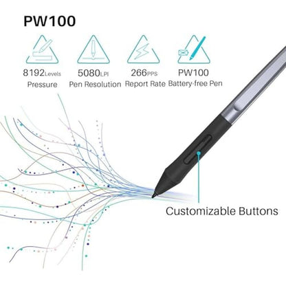 Tablet Drawing: HUION HS64 Beginner Graphics Tablet – Side View