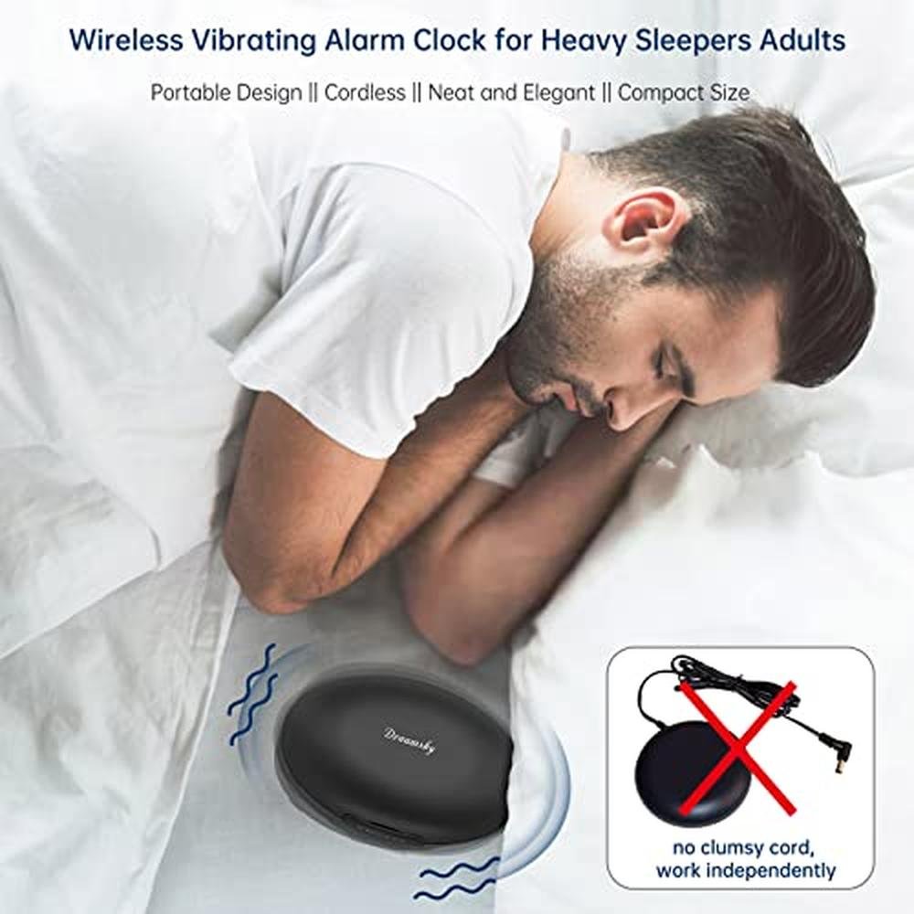 Alarm Clock: DreamSky Vibrating Alarm Clock for Heavy – Side View