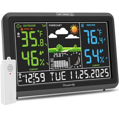DreamSky Weather Station: Wireless Indoor Outdoor – Front View