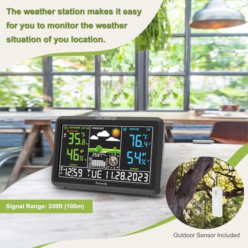 DreamSky Weather Station: Wireless Indoor Outdoor – Side View