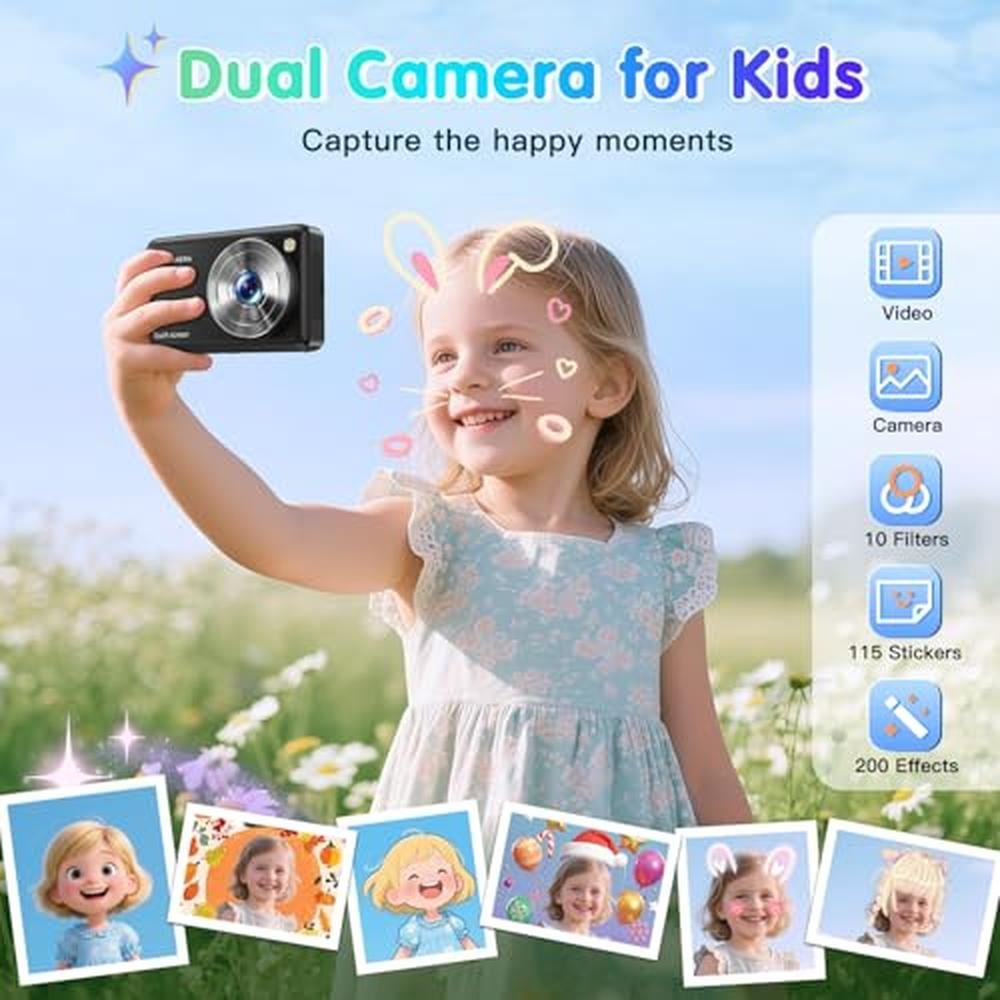 Digital Camera: DSOEKEU AI WiFi Camera with Object – Side View