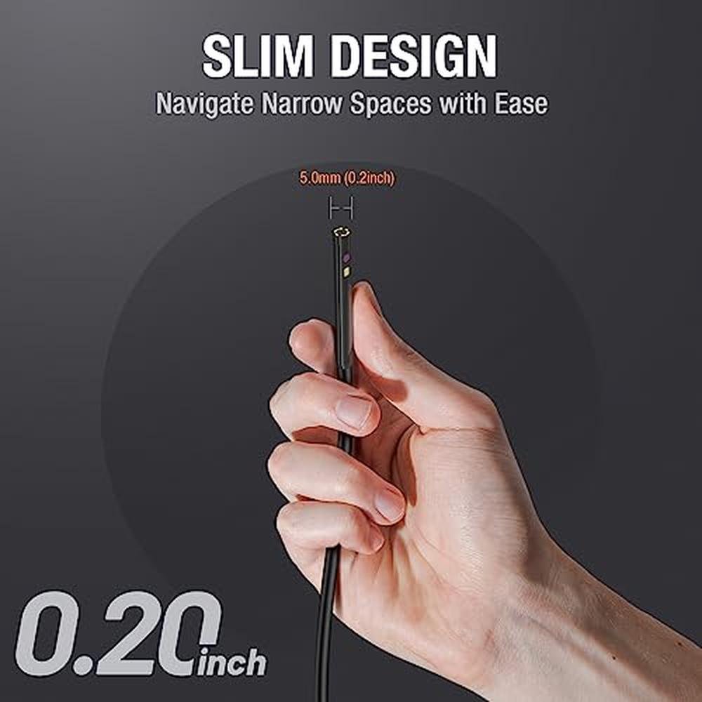 Dual Lens Endoscope Camera: Teslong 4.5 HD Snake Borescope – Side View