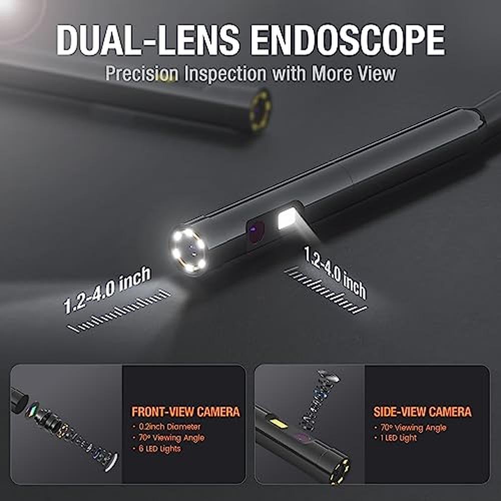 Dual Lens Endoscope Camera: Teslong 4.5 HD Snake Borescope – Close-up Detail