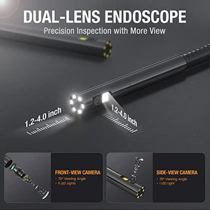 Dual Lens Endoscope: Teslong NTS500 Industrial Waterproof – Close-up Detail