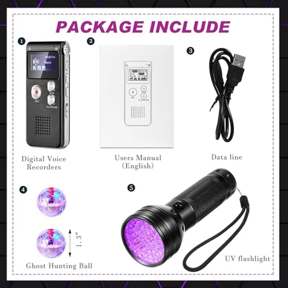 Ghost Hunting Equipment: Dunzy 4 Pcs Kit – Side View