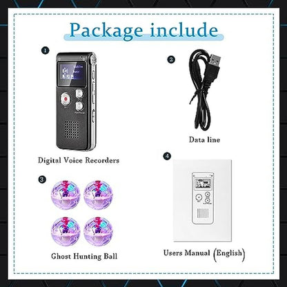 Voice Cat: Dunzy 5 Pcs Ghost Hunting Kit Digital Voice – Side View