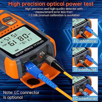 Fiber Tester: Duogalia 4-in-1 Portable Optical Power Meter – Side View