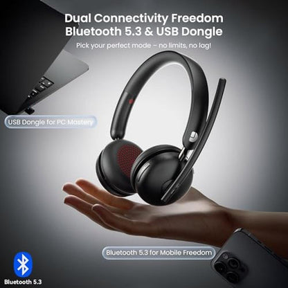 Mic Headset: Dytole Wireless Pro Advanced AI – Side View