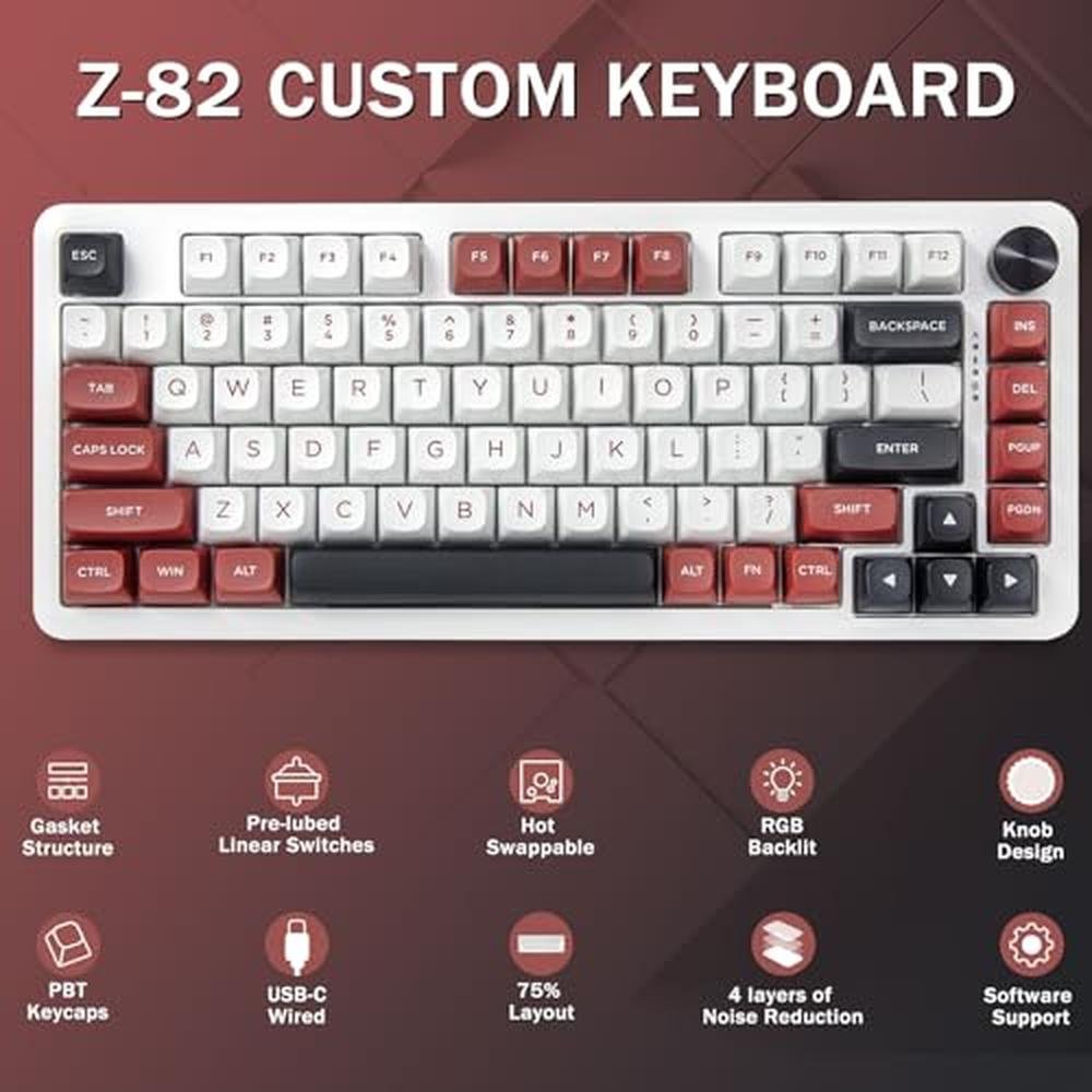E-YOOSO 75% Wired Mechanical Gaming Keyboard – Side View