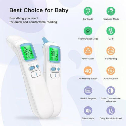 Thermometer Ear: 3-in-1 Infrared Digital Thermometer for – Side View
