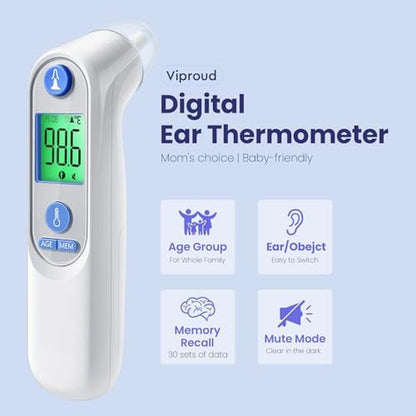 Thermometer Ear: Viproud Digital Ear Thermometer for Kids – Side View