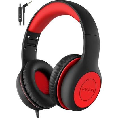 Kids Headphones: EarFun K1 Wired Headphones with Microphone – Front View